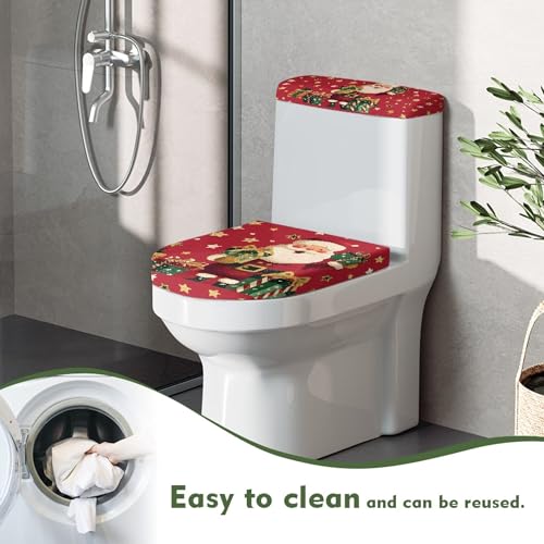 Christmas Toilet Lid and Tank Cover Set for Bathroom Decor Q334993